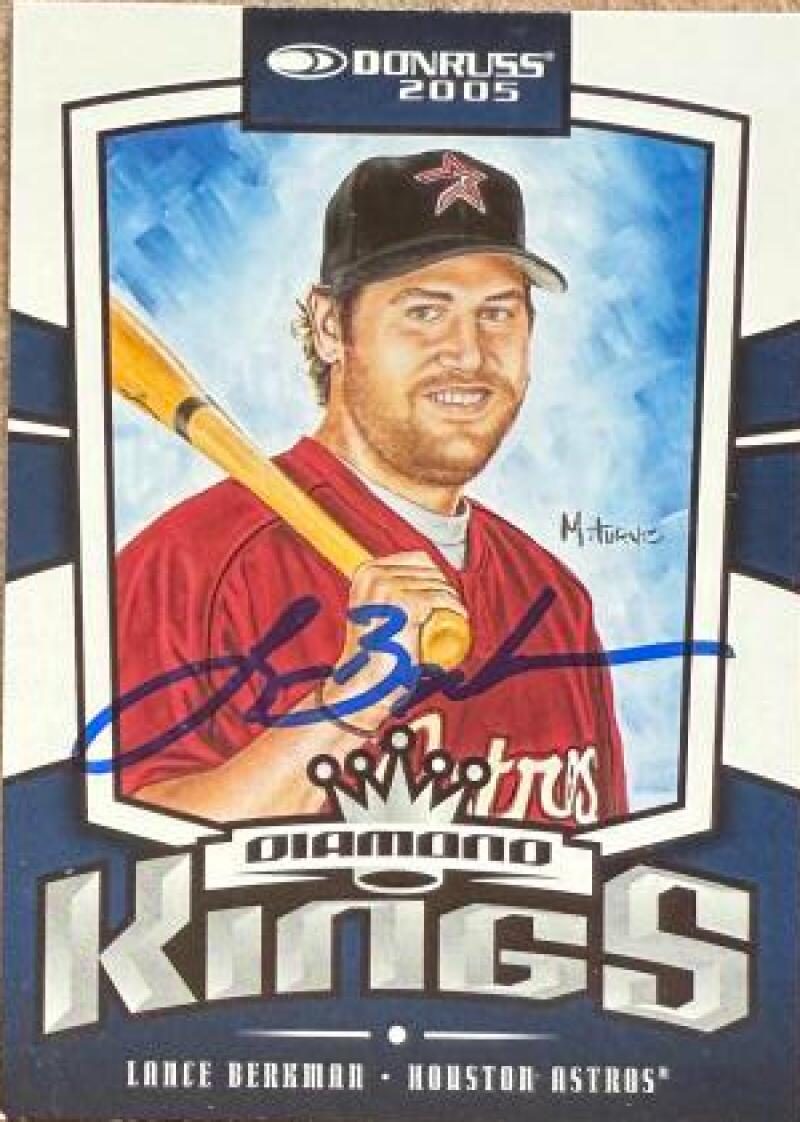 Lance Berkman Signed 2005 Donruss Baseball Card - Houston Astros #11 DK