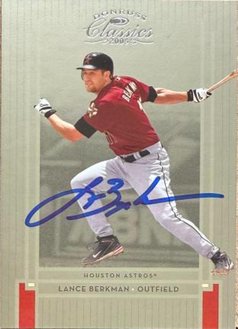Lance Berkman Signed 2005 Donruss Classics Baseball Card - Houston Astros #117