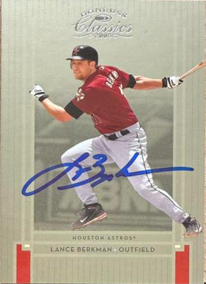 Lance Berkman Signed 2005 Donruss Classics Baseball Card - Houston Astros #117