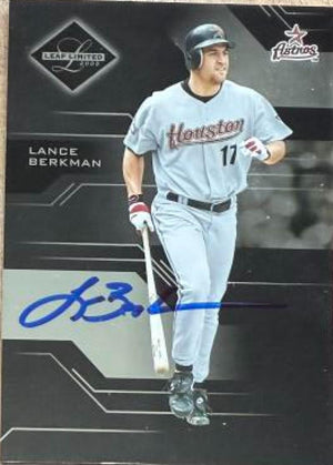 Lance Berkman Signed 2005 Leaf Limited Baseball Card - Houston Astros #79 SN/699