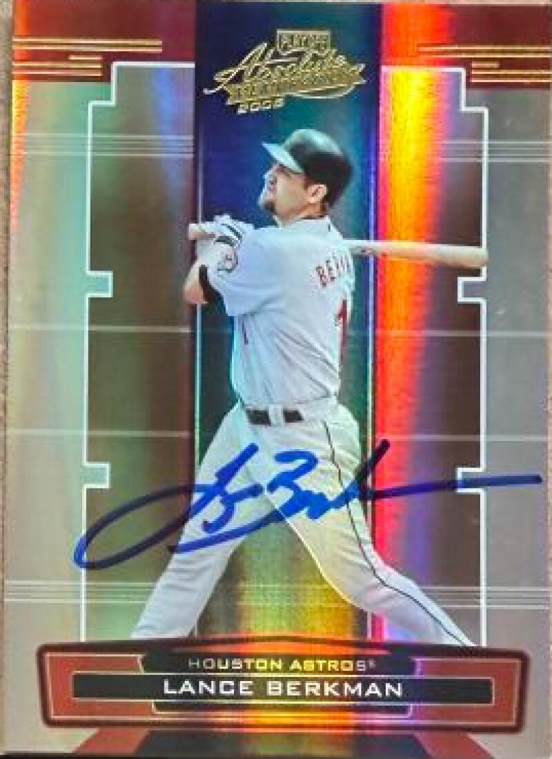 Lance Berkman Signed 2005 Playoff Absolute Memorabilia Baseball Card - Houston Astros #43