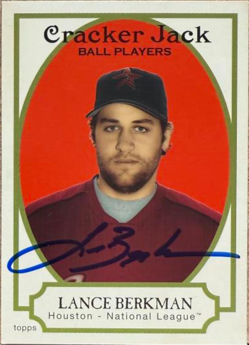 Lance Berkman Signed 2005 Topps Cracker Jack Baseball Card - Houston Astros #47