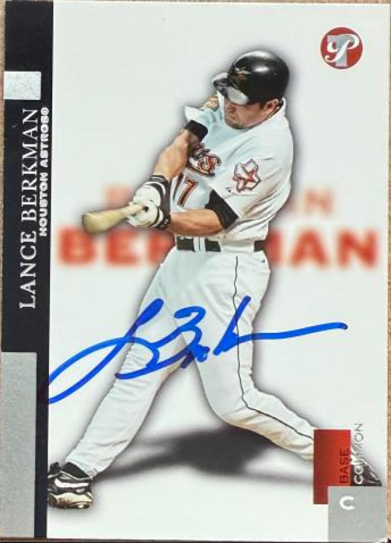 Lance Berkman Signed 2005 Topps Pristine Baseball Card - Houston Astros #97