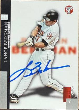 Lance Berkman Signed 2005 Topps Pristine Baseball Card - Houston Astros #97