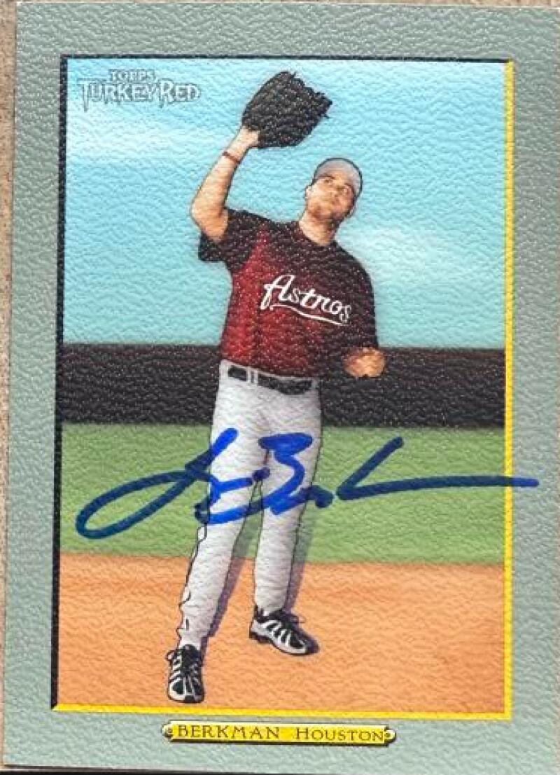 Lance Berkman Signed 2005 Turkey Red Baseball Card - Houston Astros #93