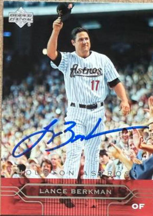 Lance Berkman Signed 2005 Upper Deck Baseball Card - Houston Astros #353