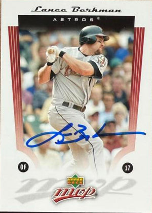 Lance Berkman Signed 2005 Upper Deck MVP Baseball Card - Houston Astros #55