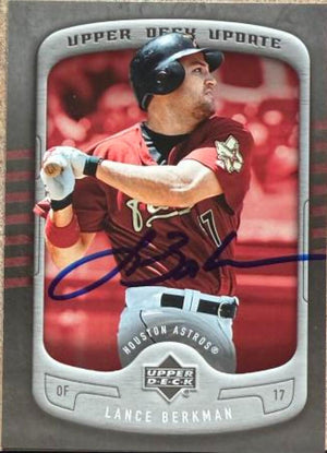 Lance Berkman Signed 2005 Upper Deck Update Baseball Card - Houston Astros #62