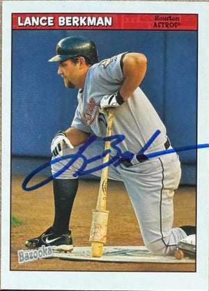 Lance Berkman Signed 2006 Bazooka Baseball Card - Houston Astros #199