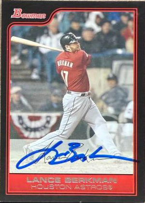 Lance Berkman Signed 2006 Bowman Baseball Card - Houston Astros #188