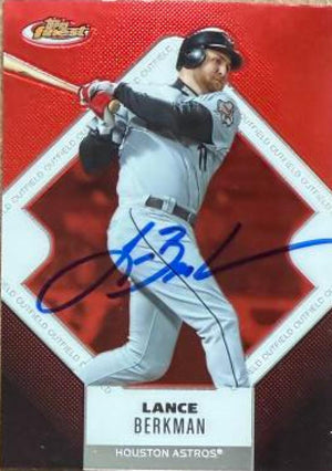 Lance Berkman Signed 2006 Topps Finest Baseball Card - Houston Astros #43