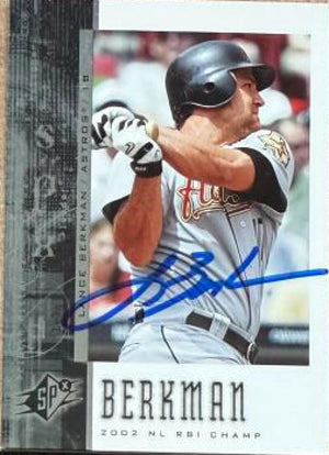 Lance Berkman Signed 2006 SPx Baseball Card - Houston Astros #39