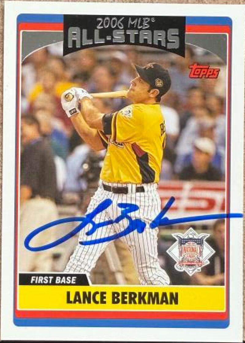 Lance Berkman Signed 2006 Topps Updates & Highlights Baseball Card - Houston Astros #UH254 AS