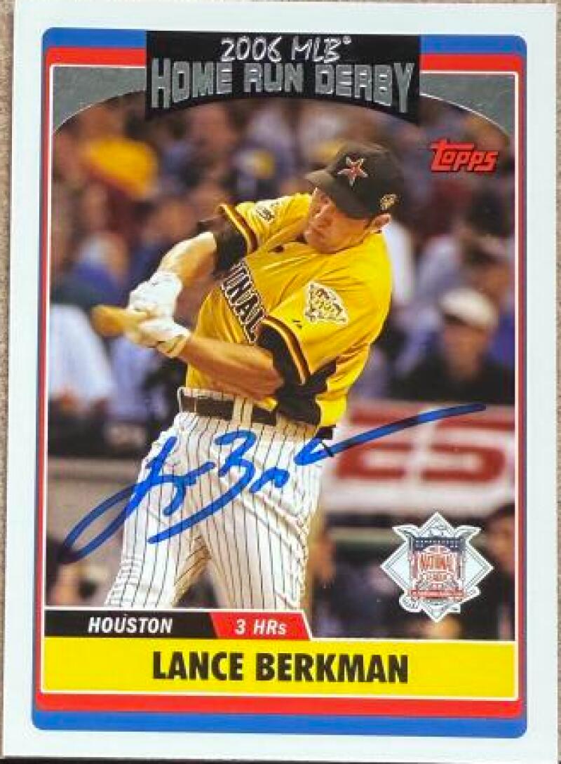 Lance Berkman Signed 2006 Topps Updates & Highlights Baseball Card - Houston Astros #UH289 HRD
