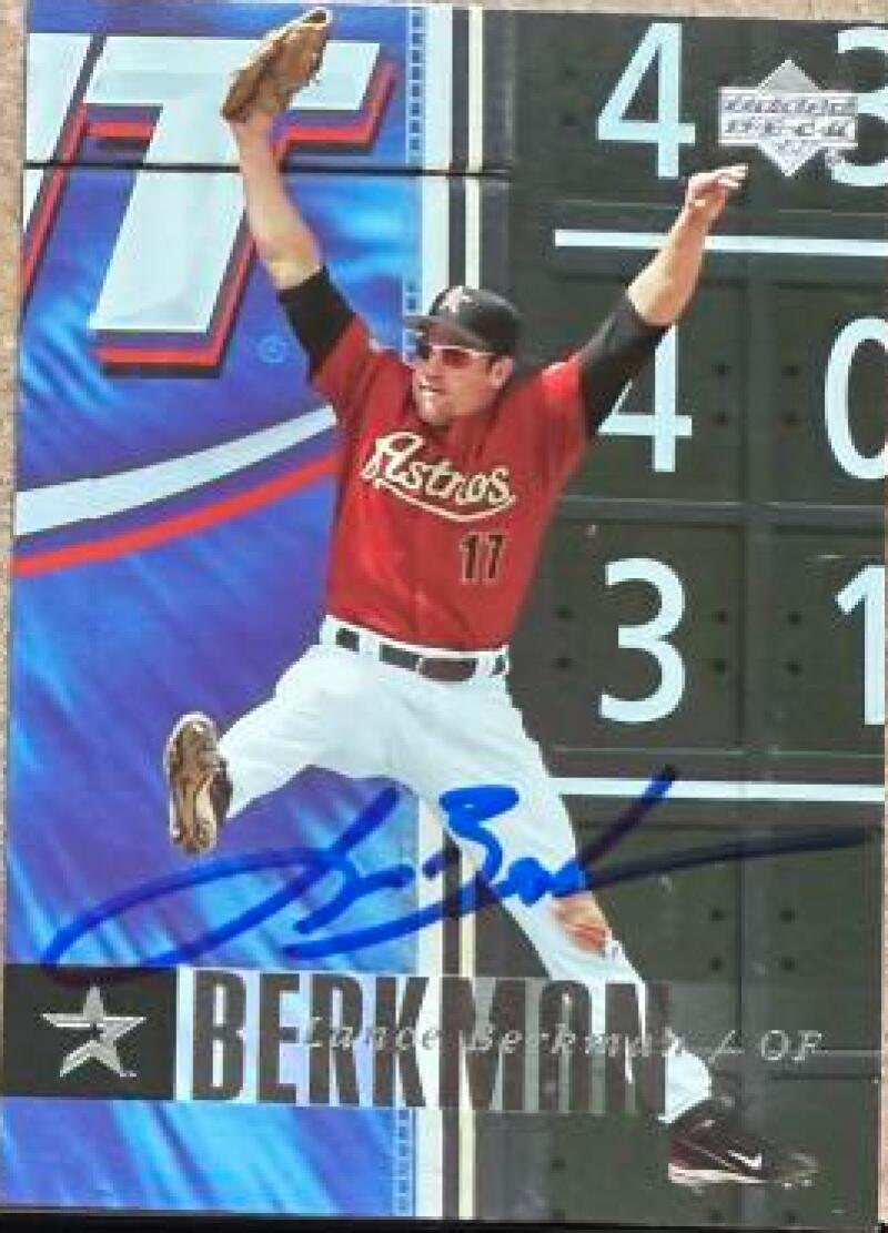 Lance Berkman Signed 2006 Upper Deck Baseball Card - Houston Astros #213