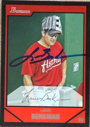 Lance Berkman Signed 2007 Bowman Baseball Card - Houston Astros #177