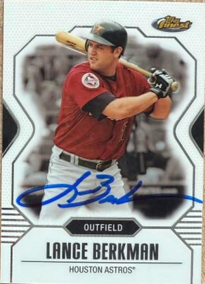 Lance Berkman Signed 2007 Topps Finest Baseball Card - Houston Astros #41