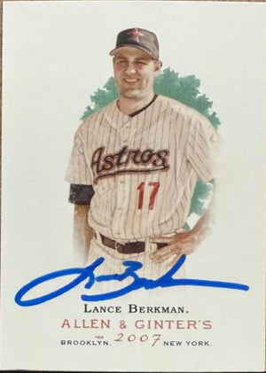 Lance Berkman Signed 2007 Topps Allen & Ginter Baseball Card - Houston Astros #105