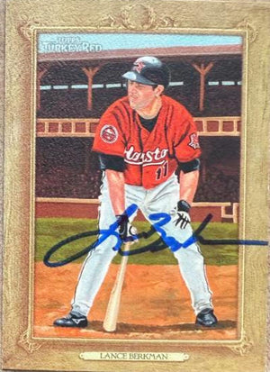 Lance Berkman Signed 2007 Topps Turkey Red Baseball Card - Houston Astros #175