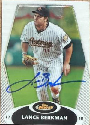 Lance Berkman Signed 2008 Topps Finest Baseball Card - Houston Astros #68