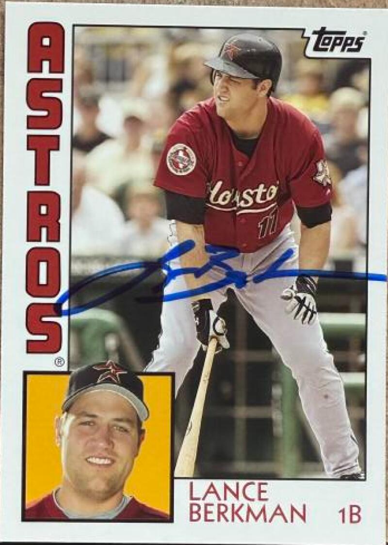 Lance Berkman Signed 2008 Topps - Trading Card History Baseball Card - Houston Astros #TCH39 1984 Topps