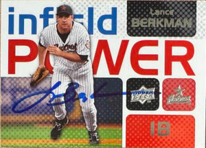 Lance Berkman Signed 2008 Upper Deck - Infield Power Baseball Card - Houston Astros #IP-LB