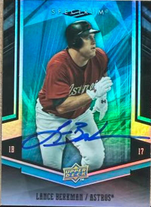 Lance Berkman Signed 2008 Upper Deck Spectrum Baseball Card - Houston Astros #42