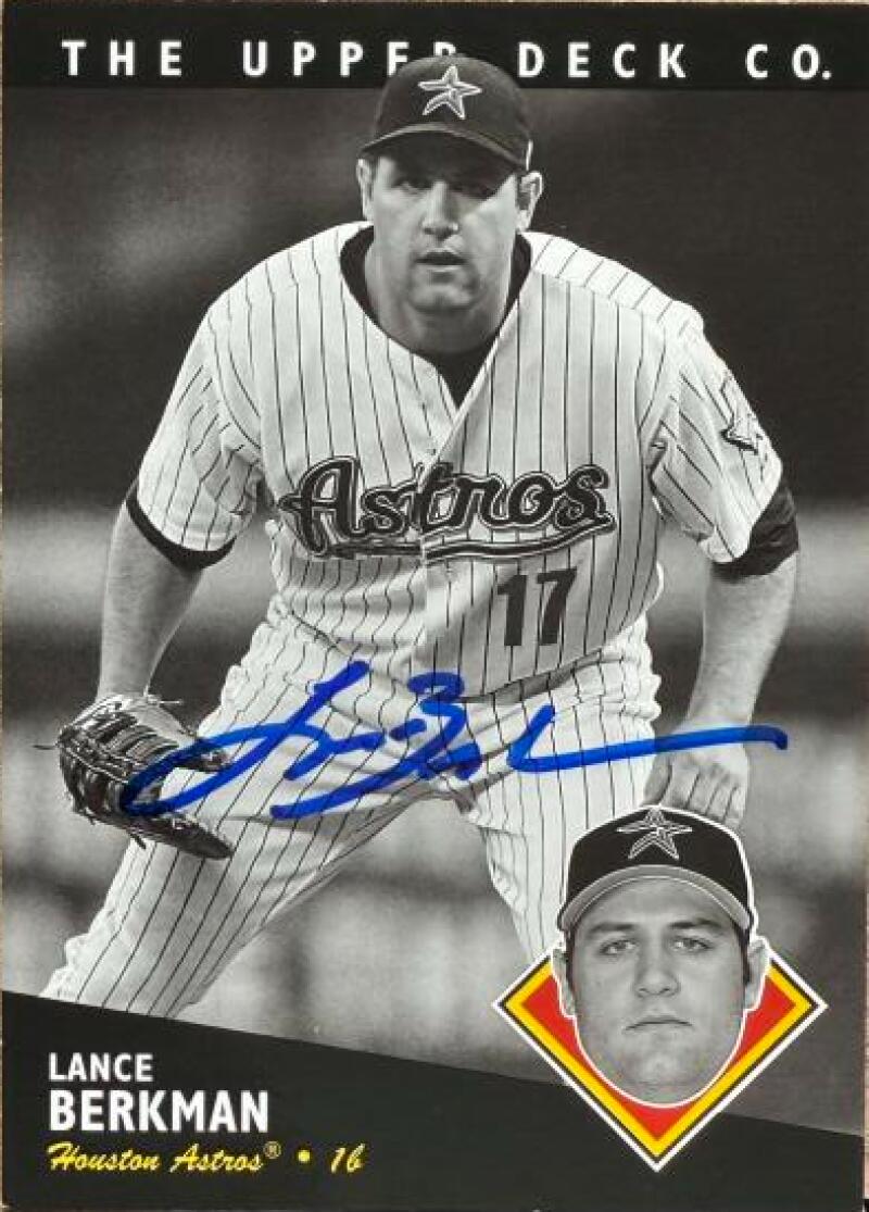 Lance Berkman Signed 2008 Upper Deck Timeline - 1994 All-Time Heroes 20th Anniversary Baseball Card - Houston Astros #169