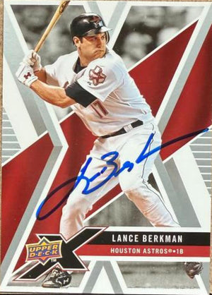 Lance Berkman Signed 2008 Upper Deck X Baseball Card - Houston Astros #46