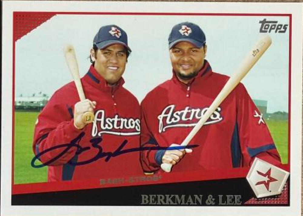 Lance Berkman Signed 2009 Topps Baseball Card - Houston Astros #61 Bash-Stros CC, CL Checklist: 70-139