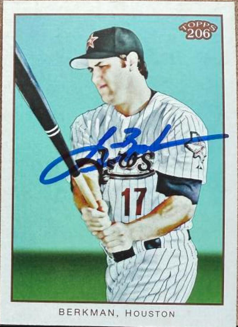 Lance Berkman Signed 2009 Topps 206 Baseball Card - Houston Astros #226