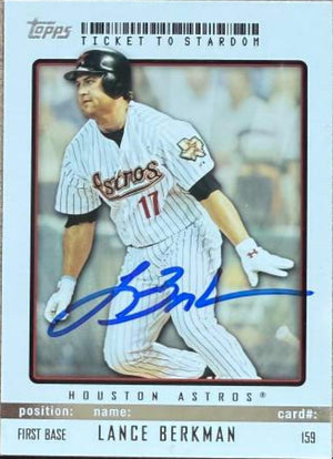 Lance Berkman Signed 2009 Topps Ticket to Stardom Baseball Card - Houston Astros #159