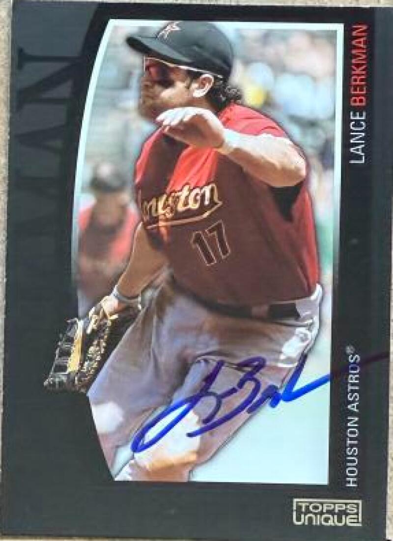 Lance Berkman Signed 2009 Topps Unique Baseball Card - Houston Astros #66