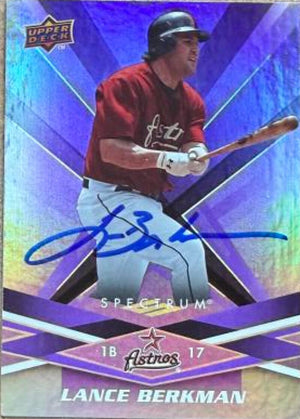 Lance Berkman Signed 2009 Upper Deck Spectrum Baseball Card - Houston Astros #40