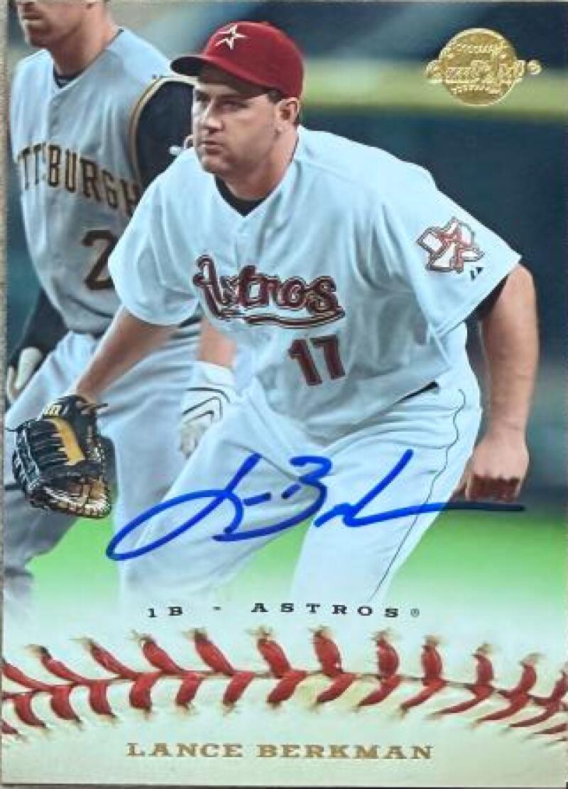Lance Berkman Signed 2009 Upper Deck Sweet Spot Baseball Card - Houston Astros #70