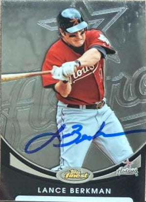 Lance Berkman Signed 2010 Topps Finest Baseball Card - Houston Astros #84