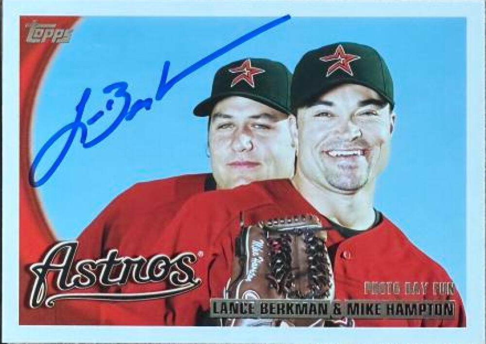 Lance Berkman Signed 2010 Topps Baseball Card - Houston Astros #27