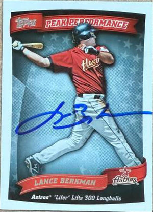 Lance Berkman Signed 2010 Topps - Peak Performance Baseball Card - Houston Astros #PP-52