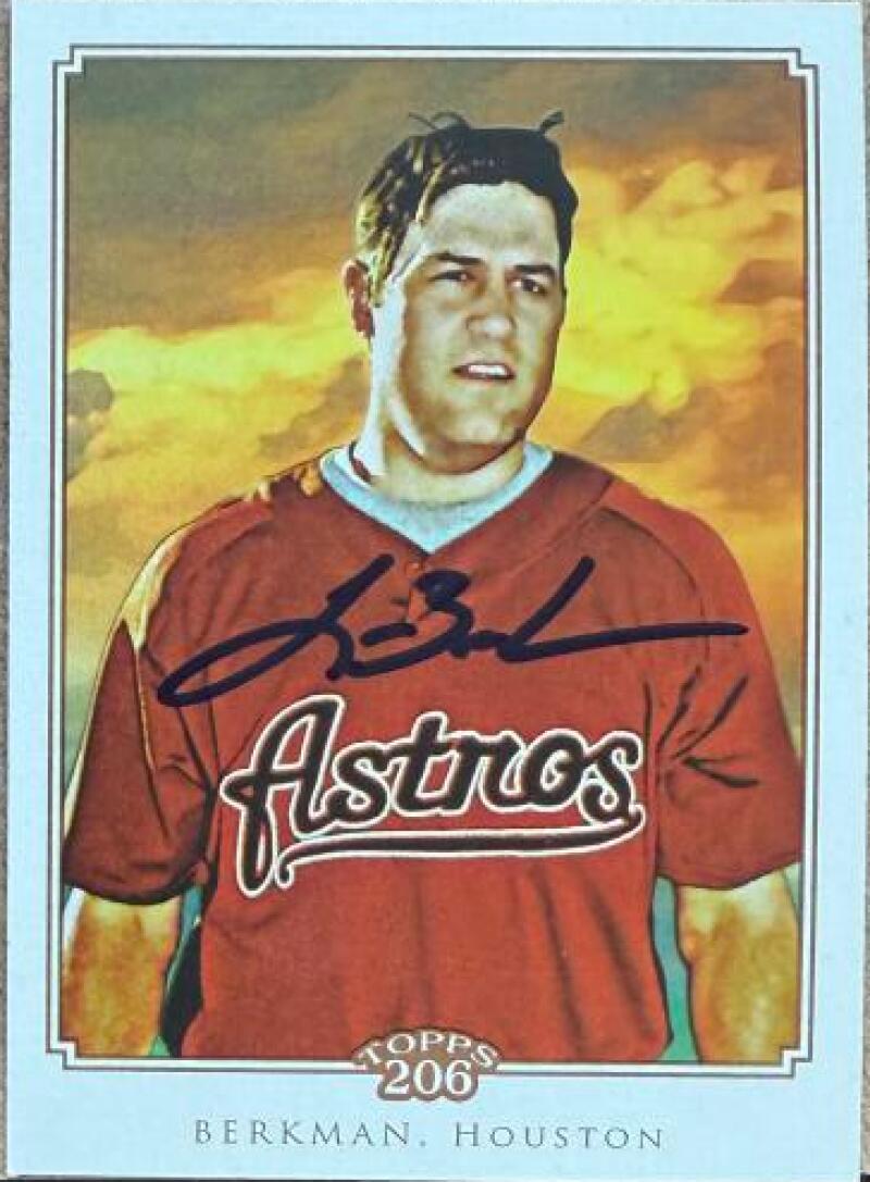 Lance Berkman Signed 2010 Topps 206 Baseball Card - Houston Astros #239