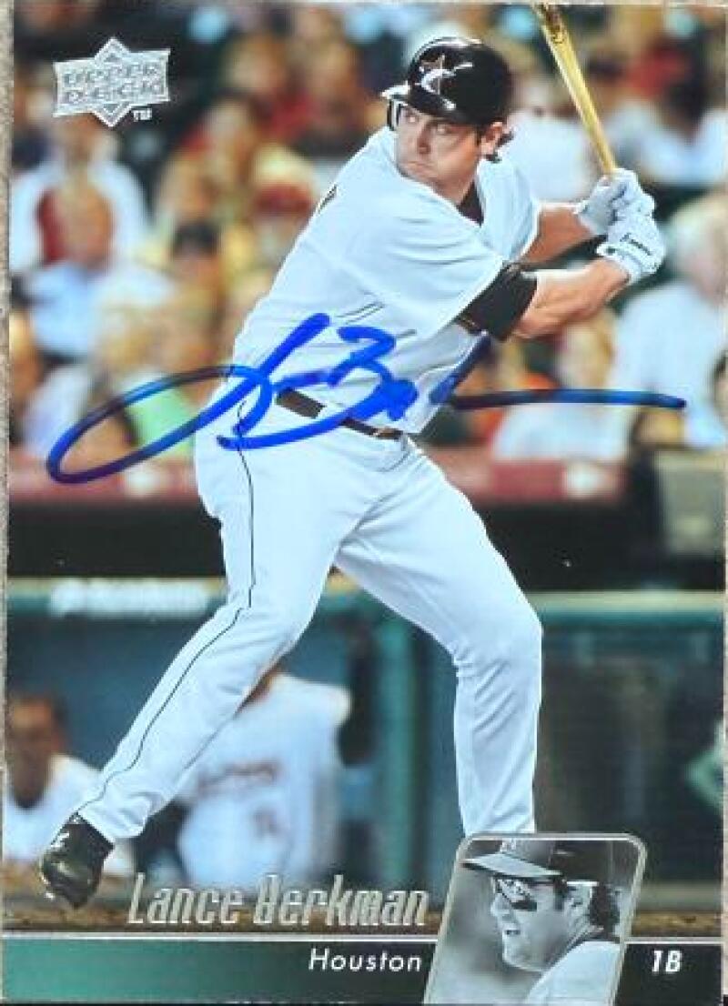 Lance Berkman Signed 2010 Upper Deck Baseball Card - Houston Astros #229