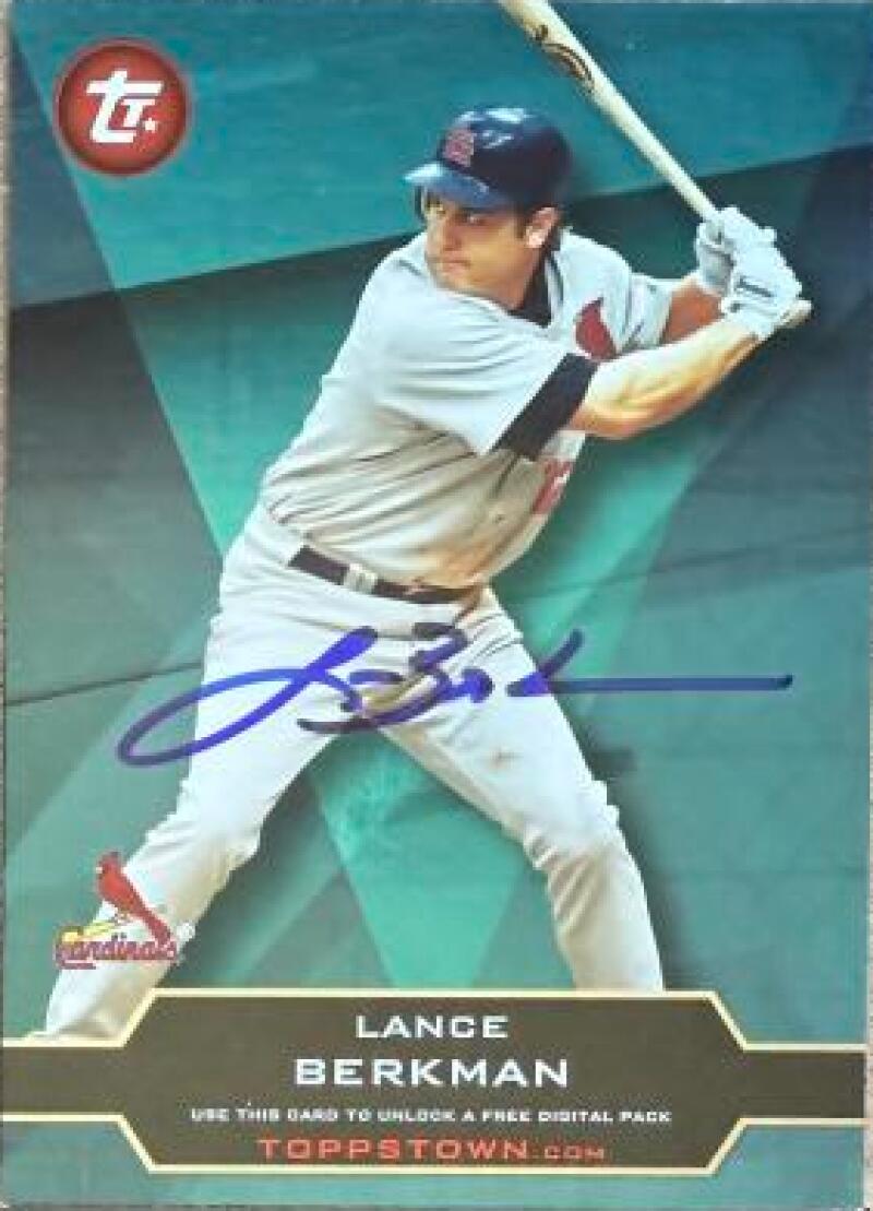 Lance Berkman Signed 2011 Topps Town (Series Two) Baseball Card - Houston Astros #TT2-40