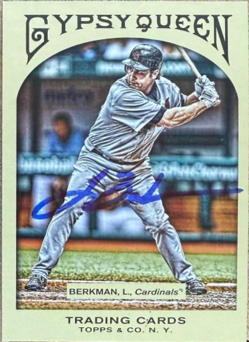Lance Berkman Signed 2011 Topps Gypsy Queen Baseball Card - St Louis Cardinals #187