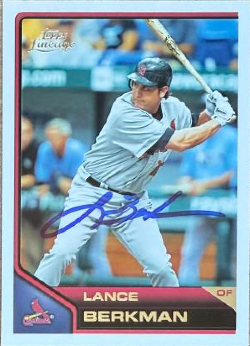 Lance Berkman Signed 2011 Topps Lineage Baseball Card - St Louis Cardinals #47