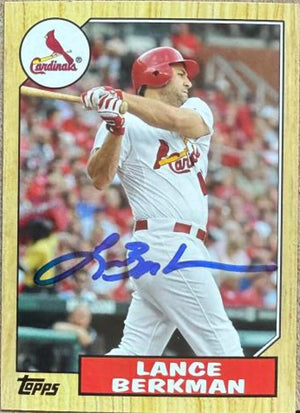 Lance Berkman Signed 2012 Topps 1987 Topps Minis Baseball Card - St Louis Cardinals #TM-19