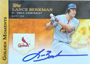 Lance Berkman Signed 2012 Topps Golden Moments (Series One) Baseball Card - St Louis Cardinals #GM-27