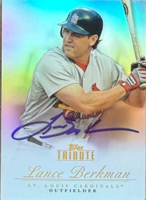 Lance Berkman Signed 2012 Topps Tribute Baseball Card - St Louis Cardinals #6