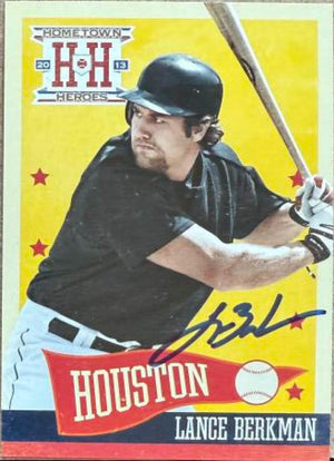 Lance Berkman Signed 2013 Panini Hometown Heroes Baseball Card - Houston Astros #210