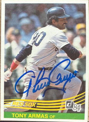 Tony Armas Signed 1984 Donruss Baseball Card - Boston Red Sox