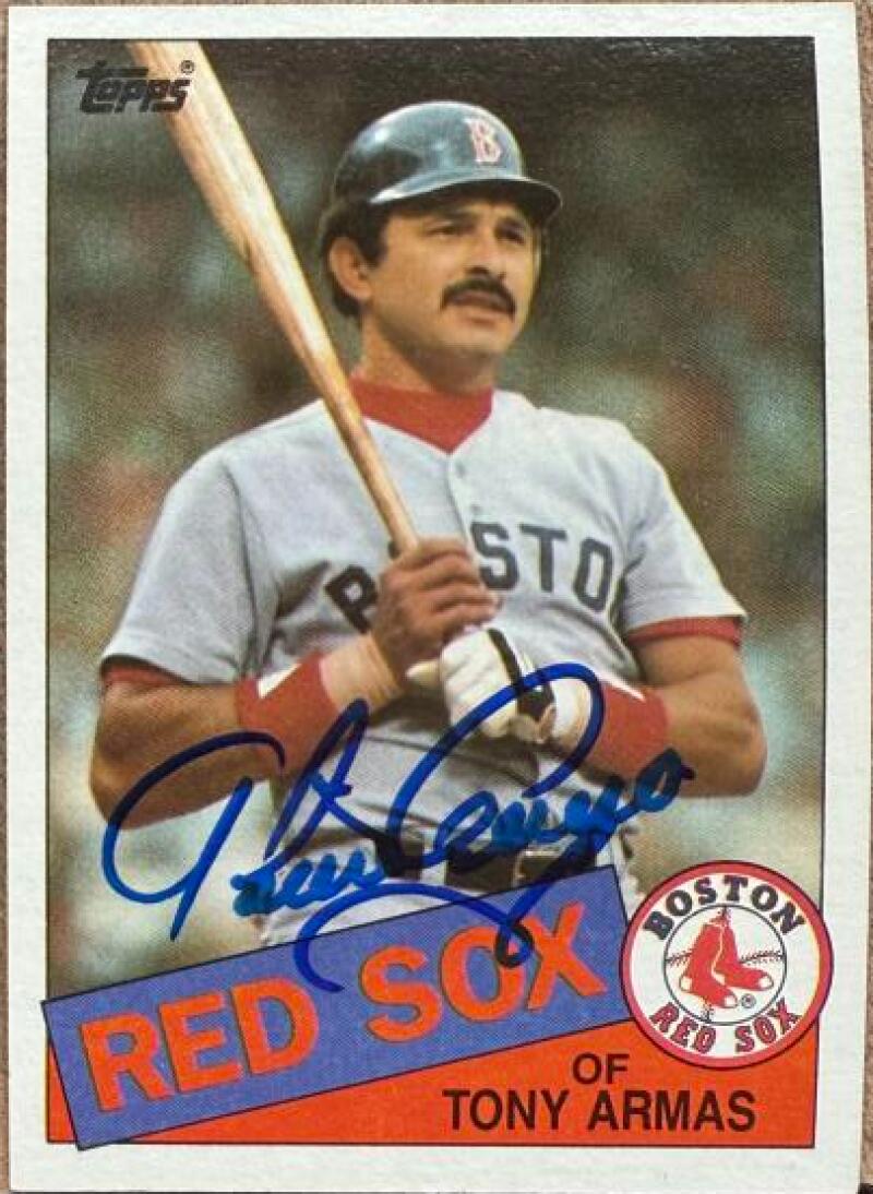 トニー・アルマス直筆サイン入り 1985年 Topps ベースボールカード - ボストン・レッドソックス #785
