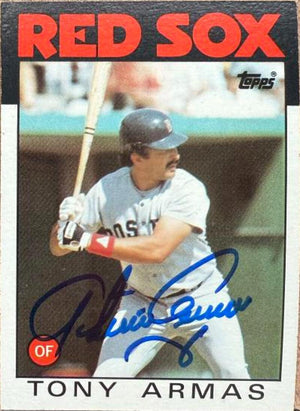 Tony Armas Signed 1986 Topps Baseball Card - Boston Red Sox #255
